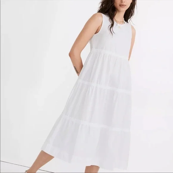 knee length dresses for ladies Midi Ground Ribbed Tank Dress main image 0